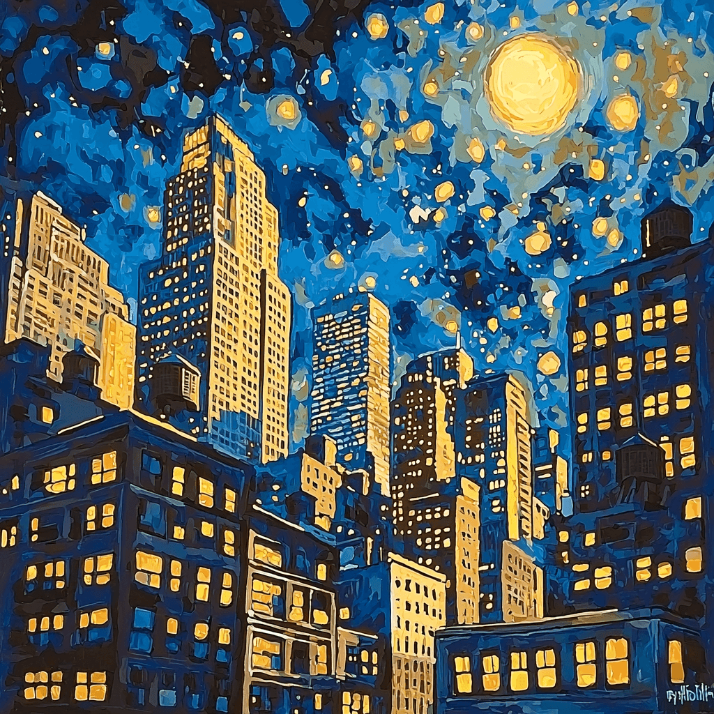 Edward Hopper Inspired Energetic City Nights DIY Paint By Numbers