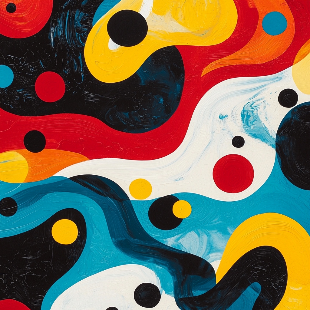 Joan Miró Inspired Fluid Dreams Numbered Painting Kits