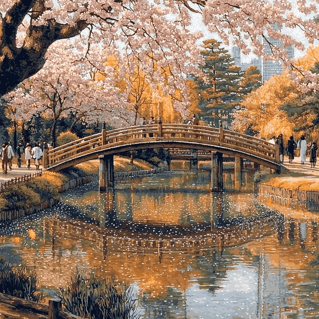 Shinjuku Gyoen National Garden - Tokyo, Japan DIY Paint By Numbers