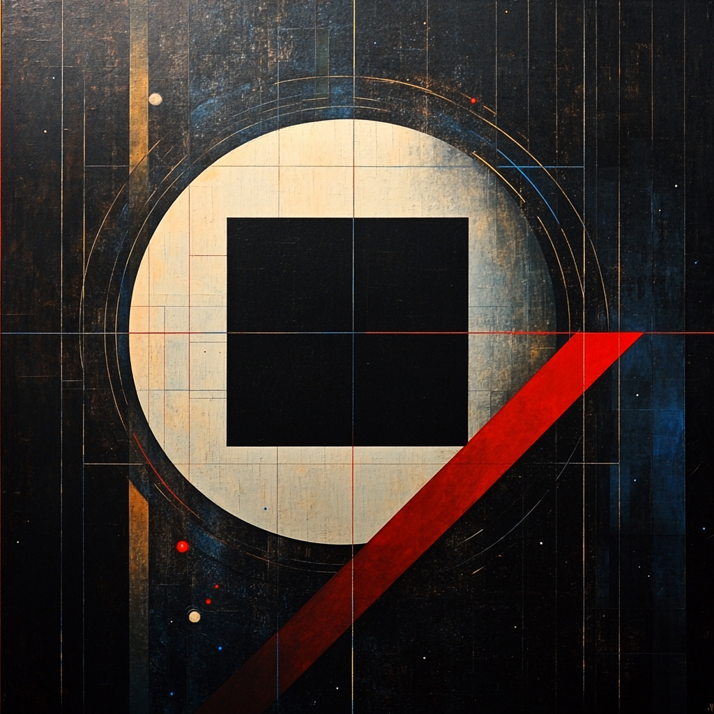 Kazimir Malevich Inspired Cosmic Vector Equilibrium Numbered painting kits