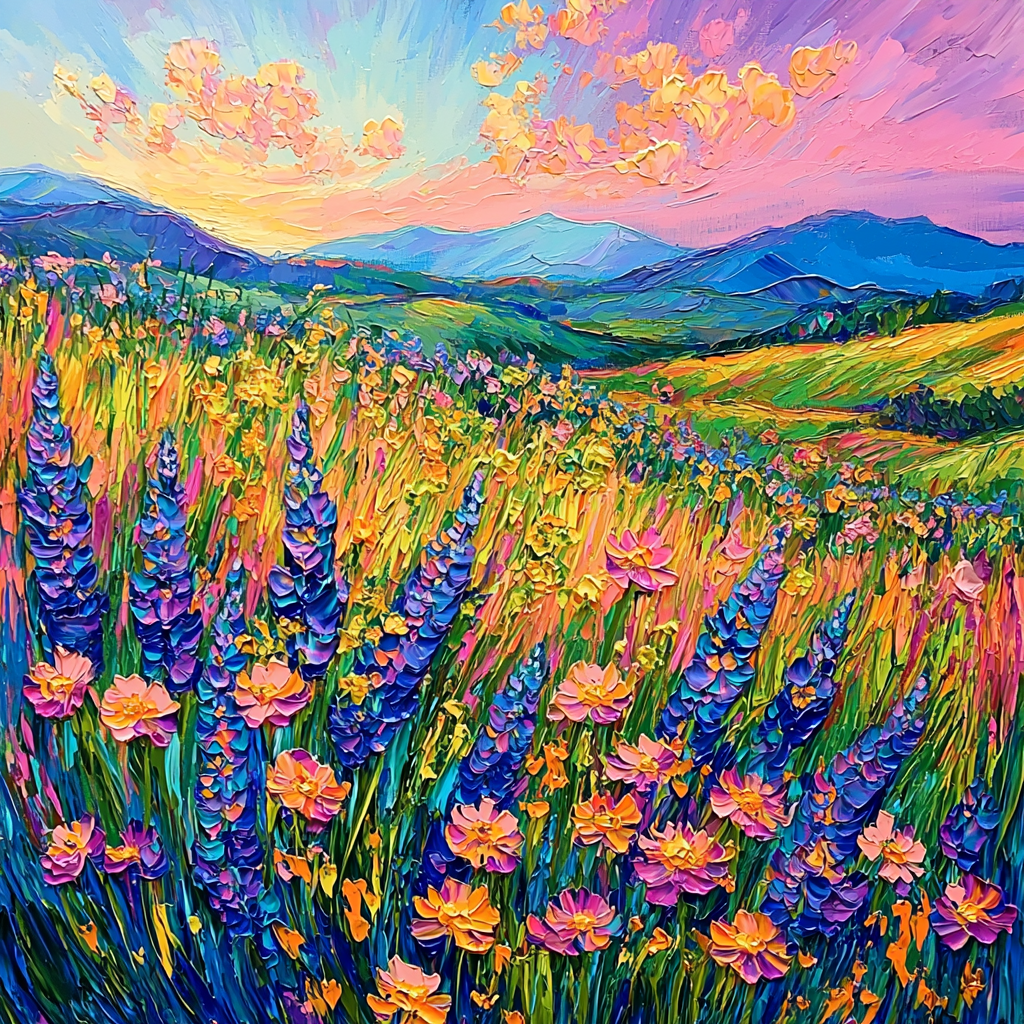 Vincent Van Gogh Inspired Wild Meadow Numbered Painting Kits