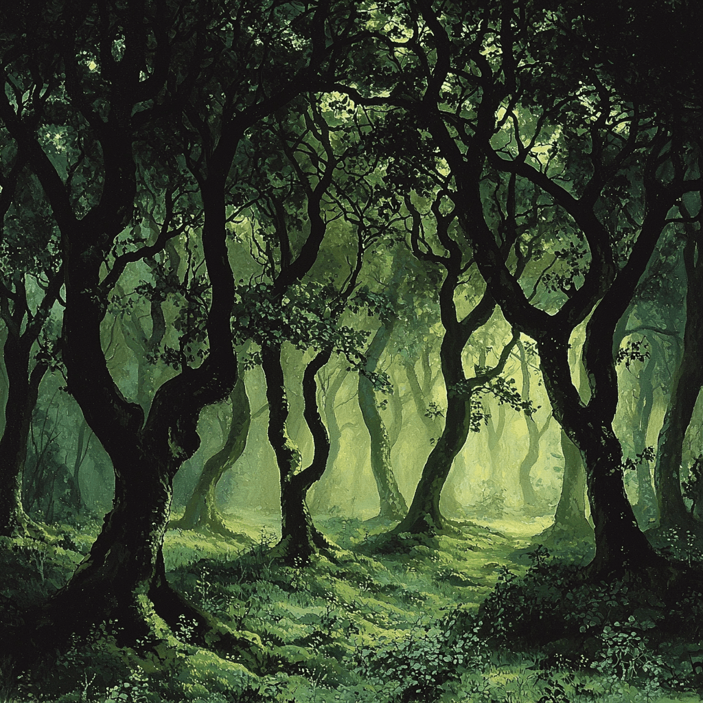 John Constable Inspired Gothic Forest Whispers Paint By Color