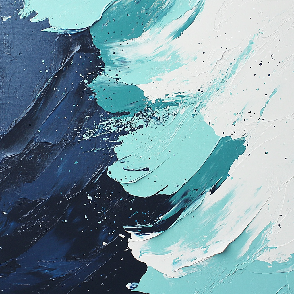 Jackson Pollock Inspired Oceanic Rhythm Paint by numbers art