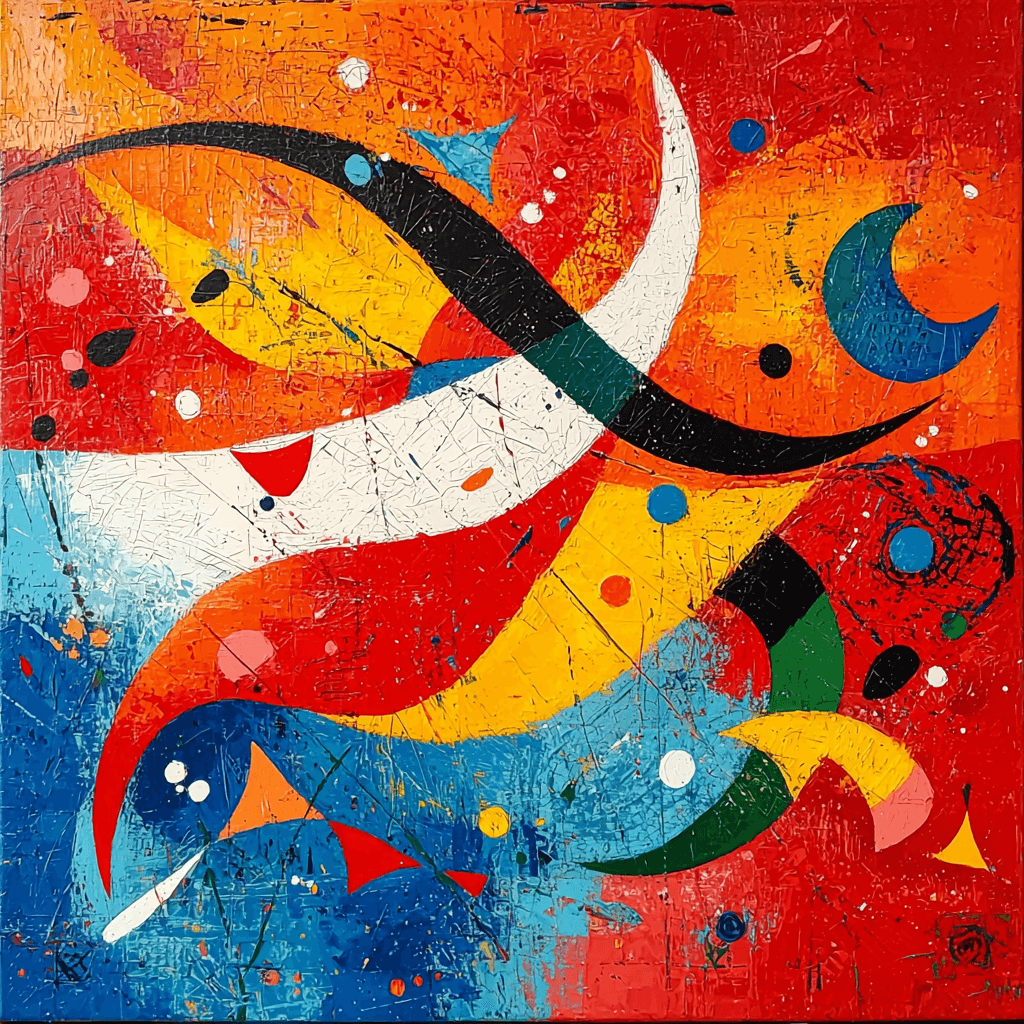 Joan Miró Inspired Fragments Of Joy Painting Number Kit