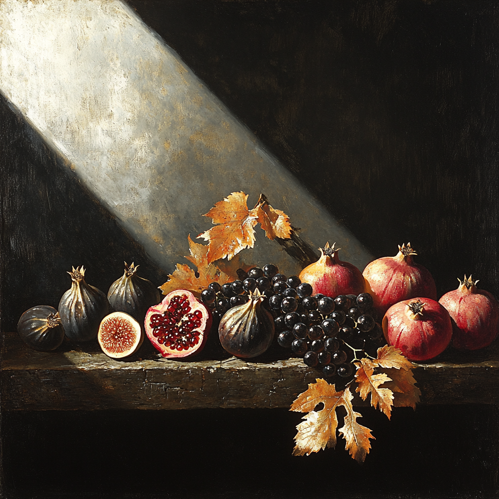 Caravaggio Inspired Tenebrism Orchard In Decline DIY paint by numbers