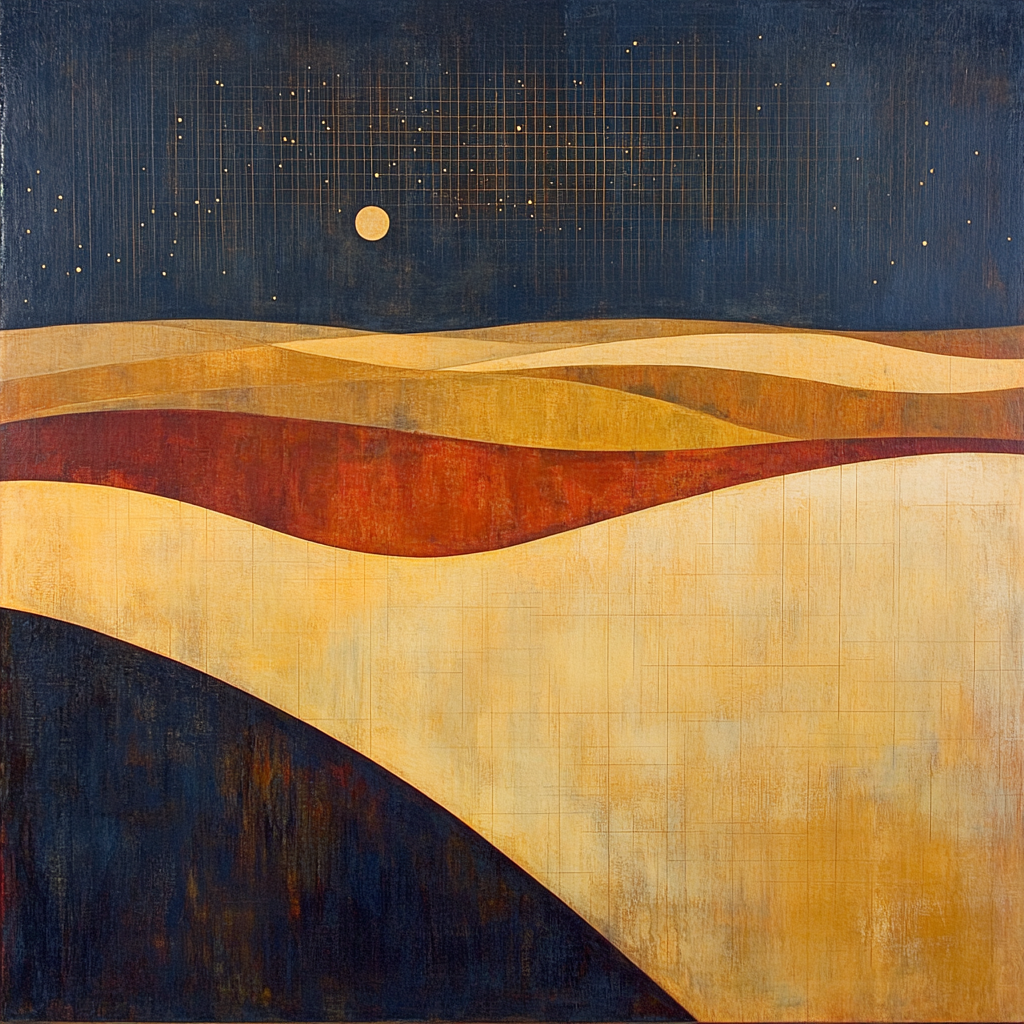 Paul Klee Inspired Cosmic Tapestry Number painting