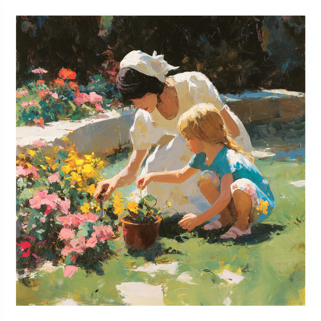 Motherly Love Blossoms Painting By Numbers Kit