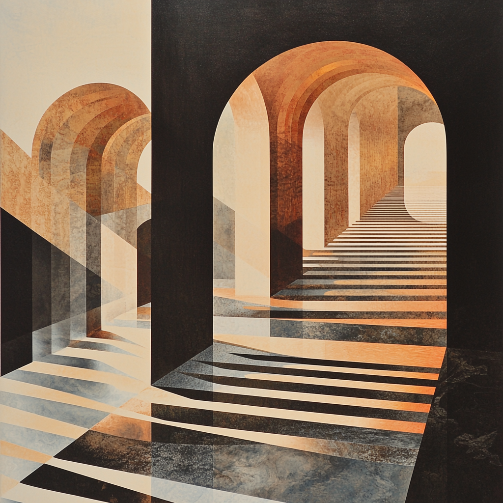 M.C. Escher Inspired Optical Reverberation Paint By Numbers