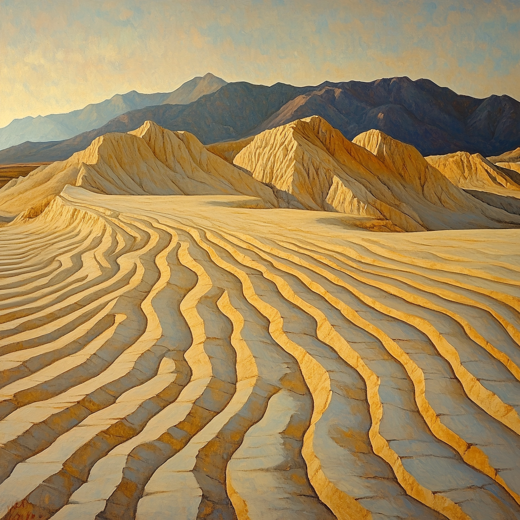 Leonardo Da Vinci Inspired Desert Erosion Forms Paint by numbers art