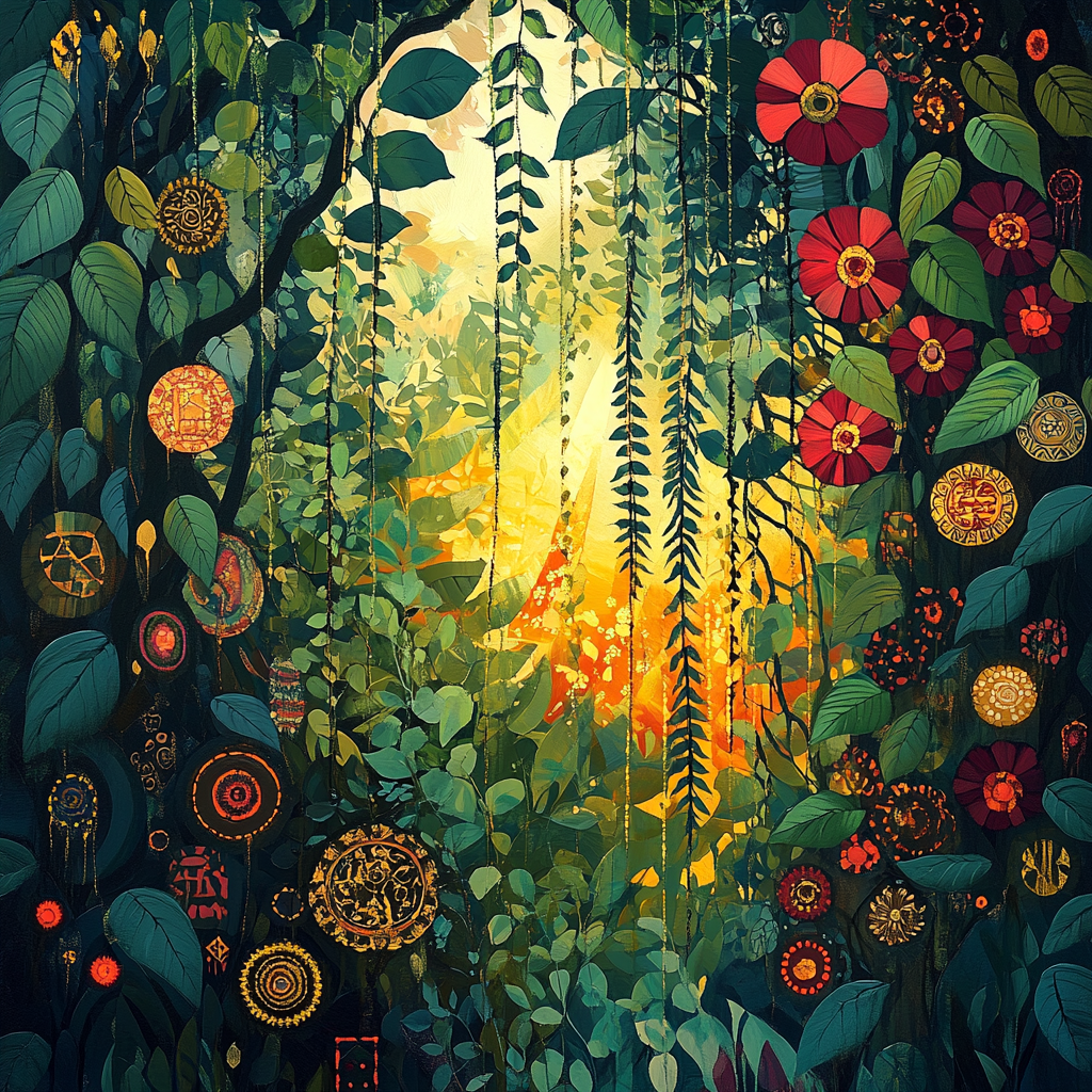 Frida Kahlo Inspired Symbolic Rainforest Reverie Paint by numbers kits