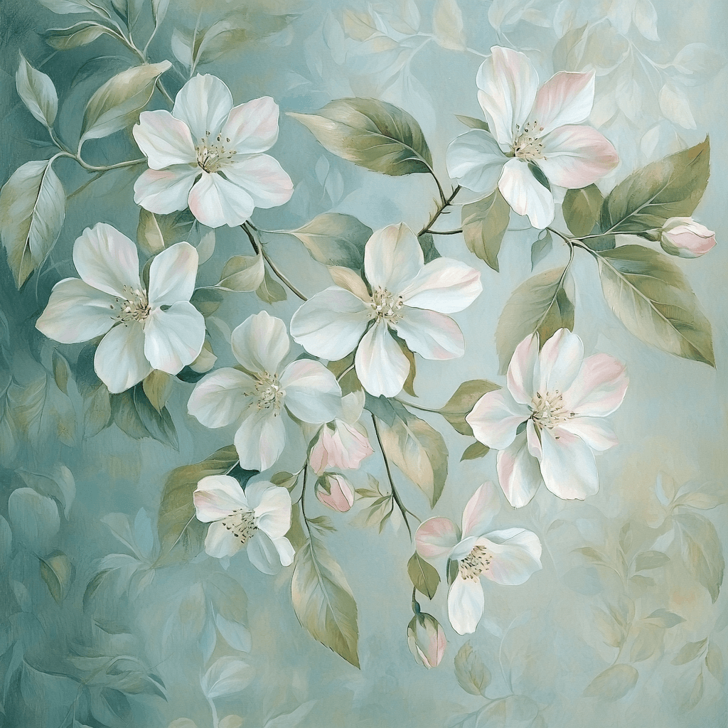 Leonardo Da Vinci Inspired Whispers Of Blossoms Number Painting