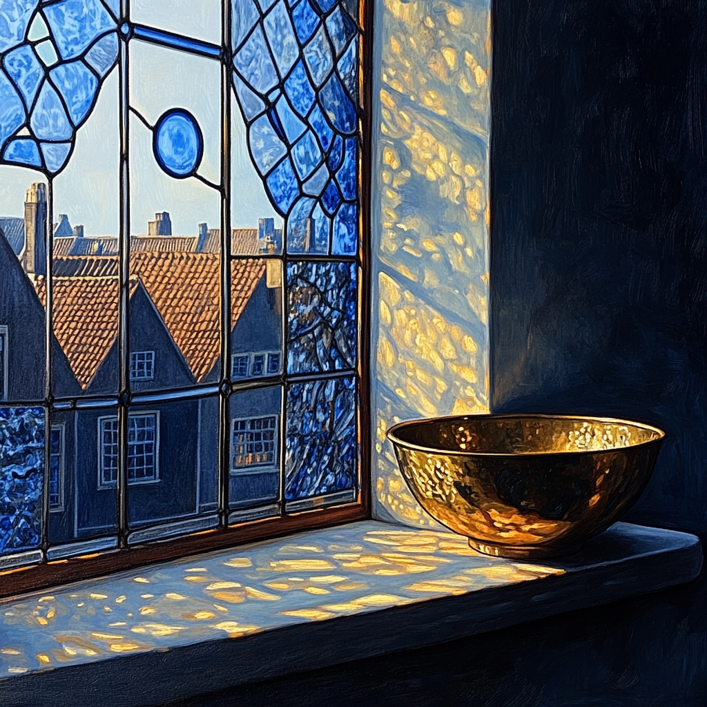 Johannes Vermeer Inspired Lapis Window Reflection In Delft painting number kit