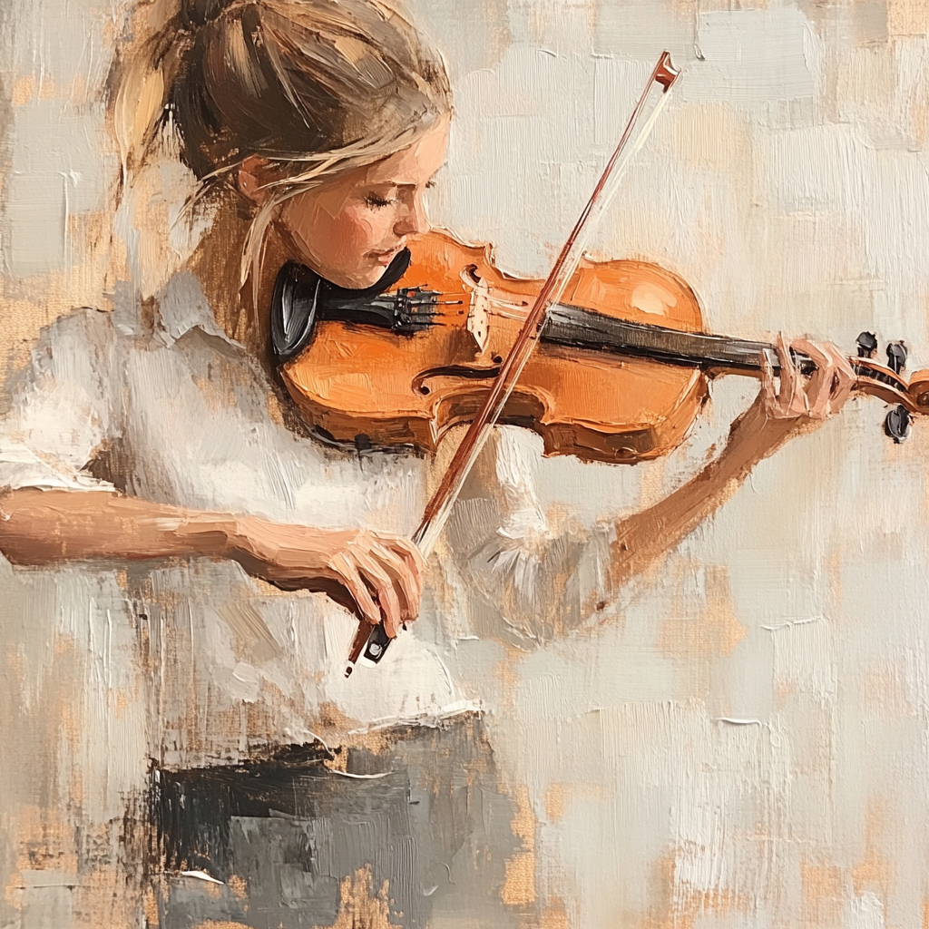 Degas Inspired Violinist In Rehearsal Painting by numbers kit