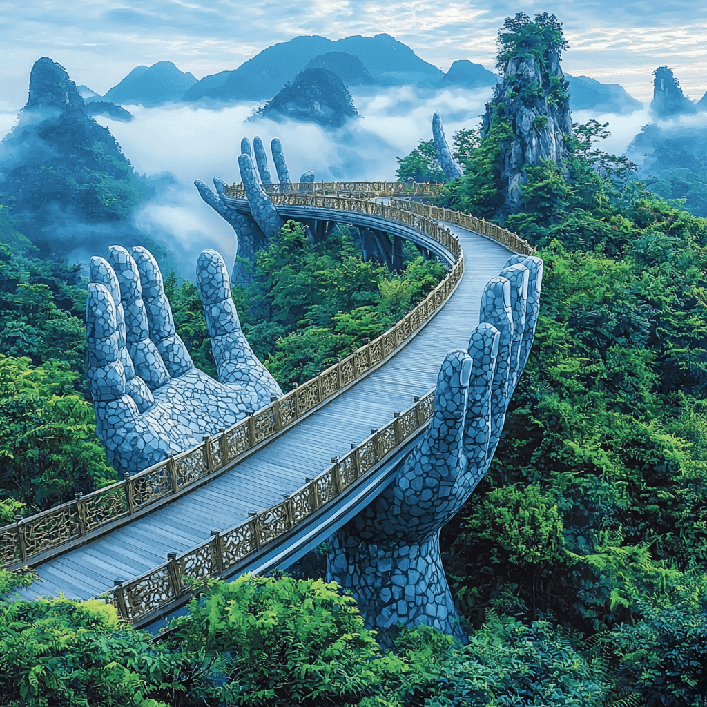 The Golden Bridge - Vietnam Paint By Number