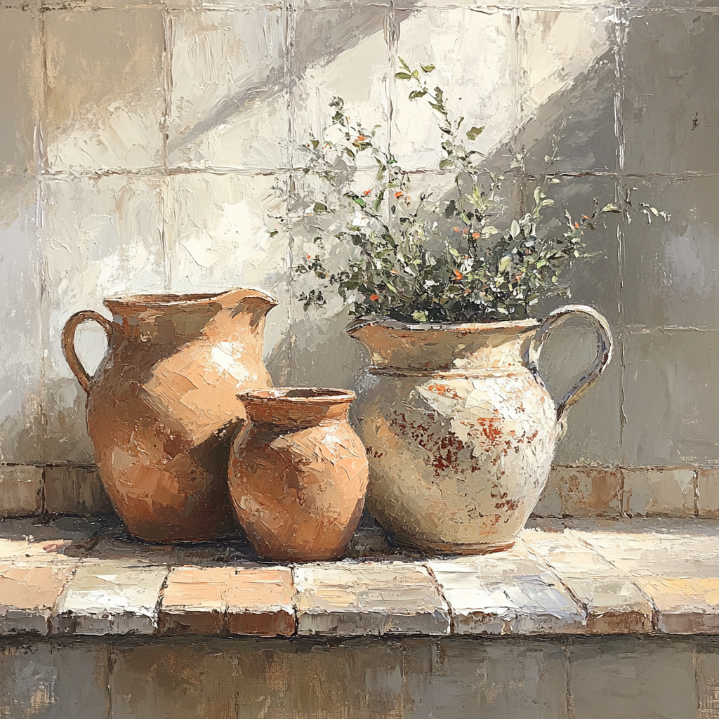 Diego Velázquez Inspired Earthenware Jars Paint by numbers kits