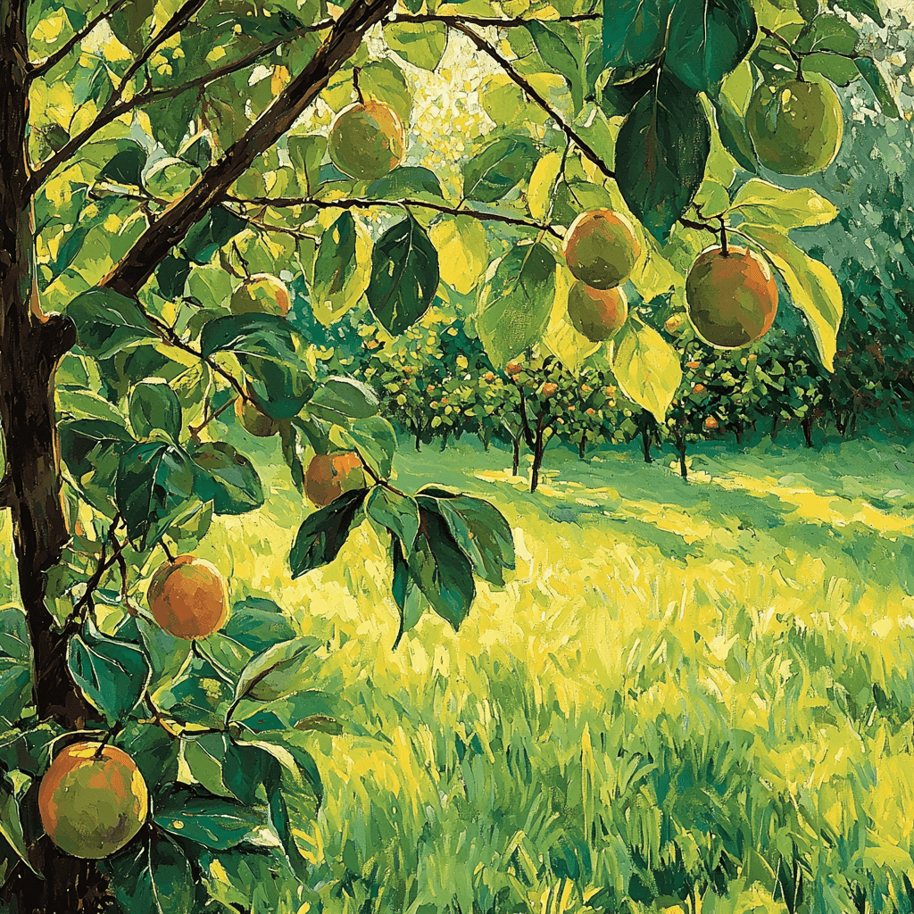Camille Pissarro Inspired Sun-Kissed Orchard Paint By Numbers