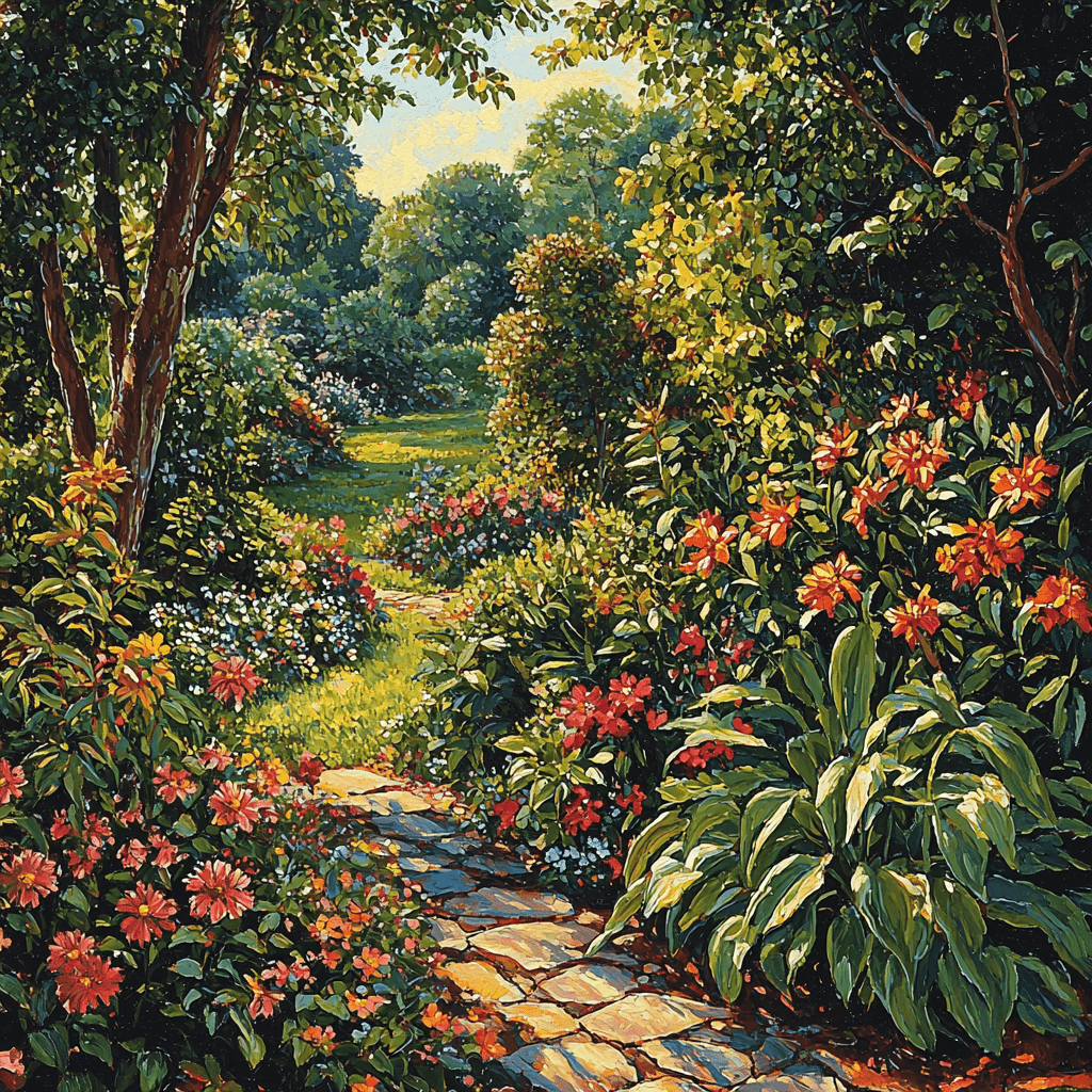 John Constable Inspired Garden Delight Paint By Color