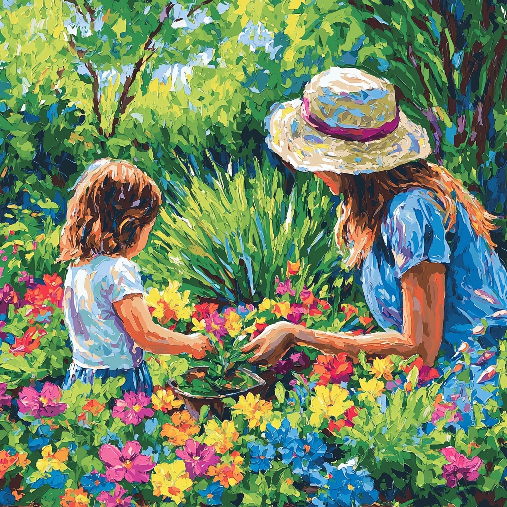 Garden Of Motherly Affection Number Painting