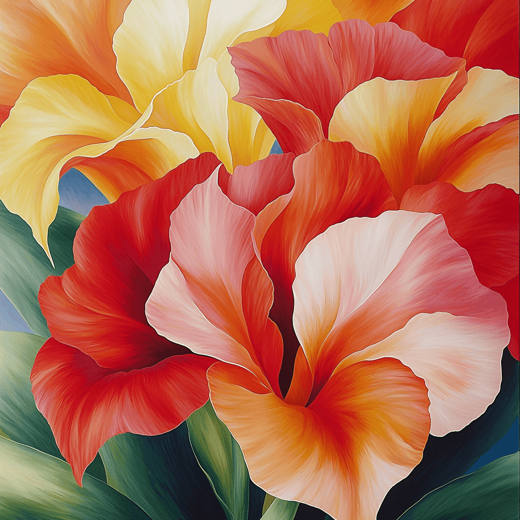 Georgia O'Keeffe Inspired Floral Explosion Painting Number Kit