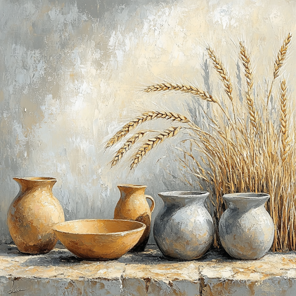 Diego Velázquez Inspired Earthenware And Wheat Sheaves Paint by numbers kits