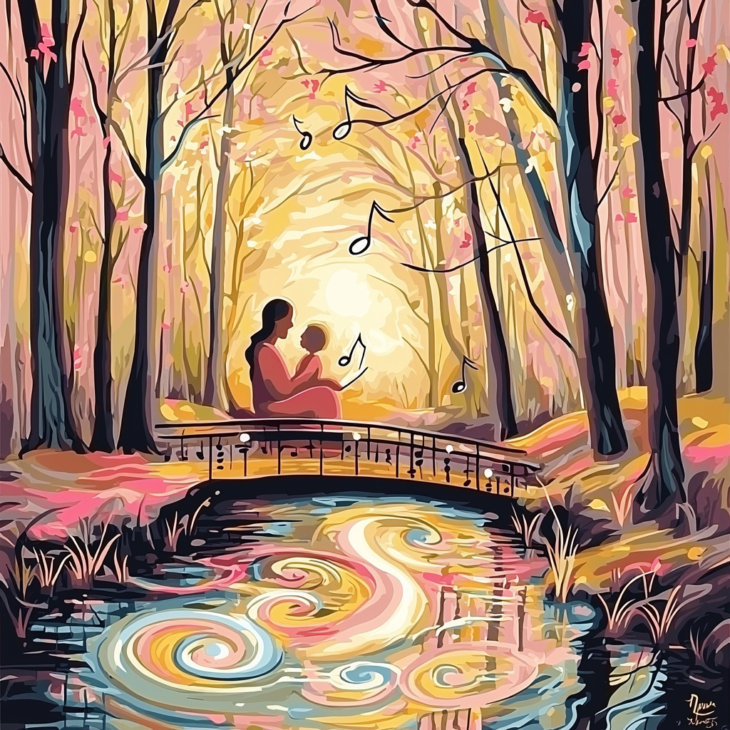 The Comfort Of A Mother's Song Painting Number Kit
