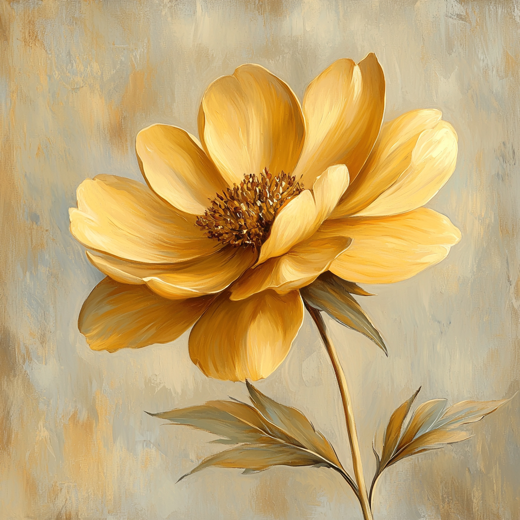 Leonardo Da Vinci Inspired Golden Bloom Study Painting By Numbers Kit