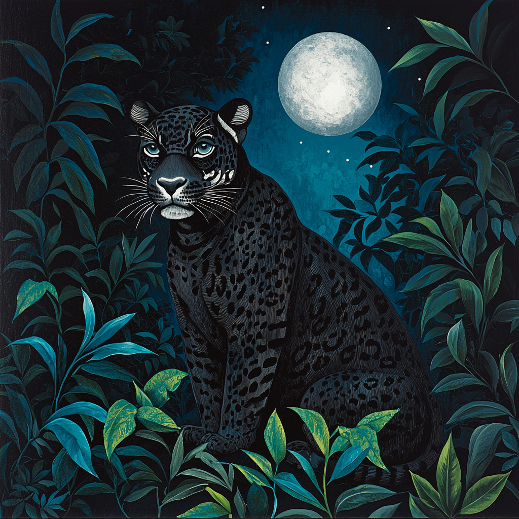 Frida Kahlo Inspired Oasis Of The Midnight Jaguar Painting By Numbers Kit