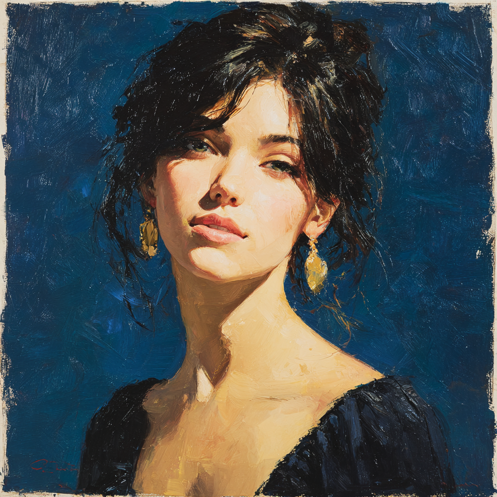 John Singer Sargent Inspired Evening Portrait paint by numbers