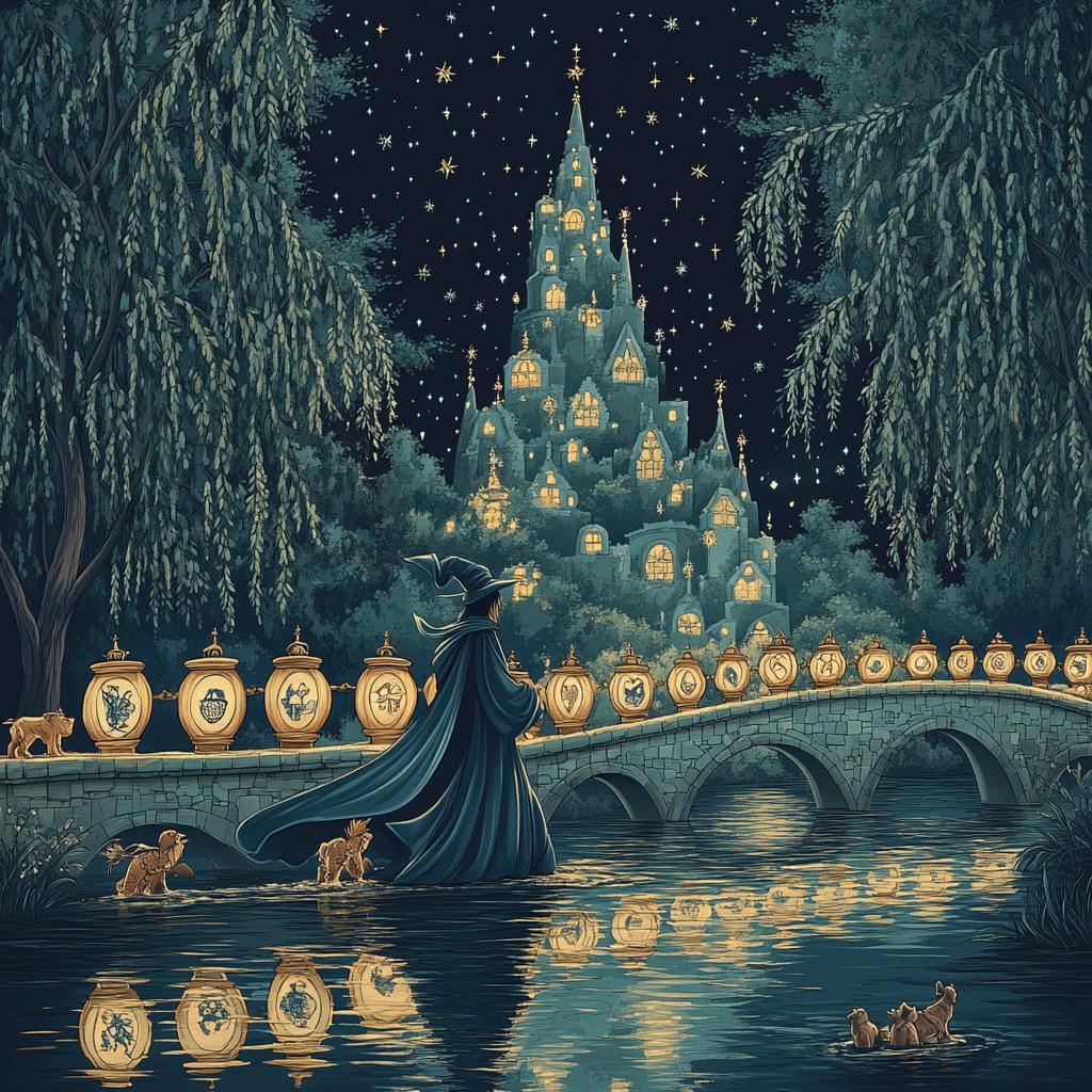 Sorcerers Apprentice Moonlight Lantern Walk Paint by numbers kits