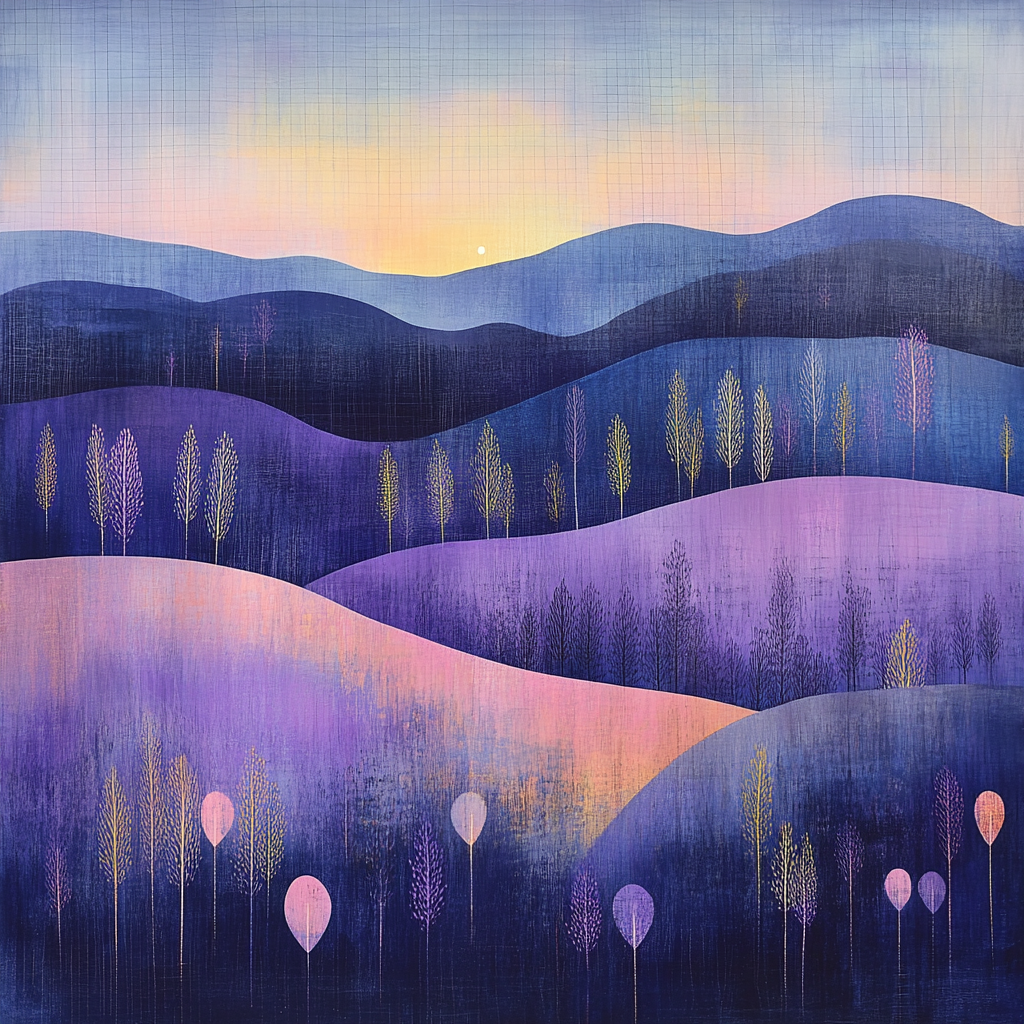 Paul Klee Inspired Moonlit Meadow paint by numbers