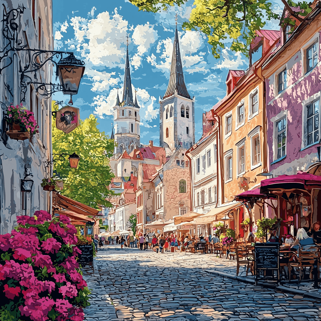 Tallinn Old Town - Estonia Painting Number Kit