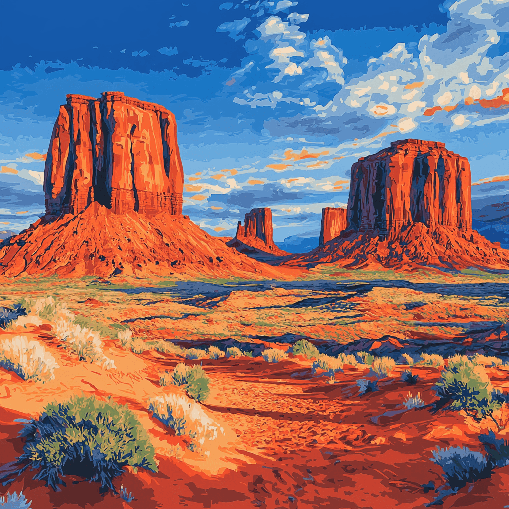 Monument Valley Buttes Numbered Painting Kits