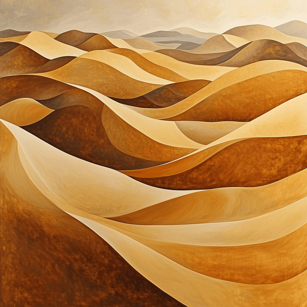 Georgia O'Keeffe Inspired Dynamic Dunes Paint By Color