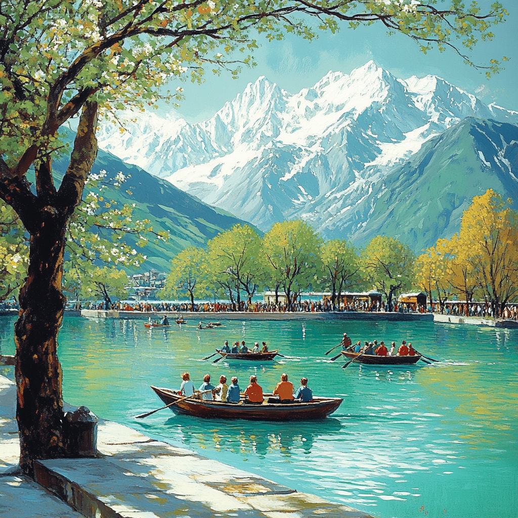 Lakeside Boardwalk Geneva Switzerland Paint by numbers kits