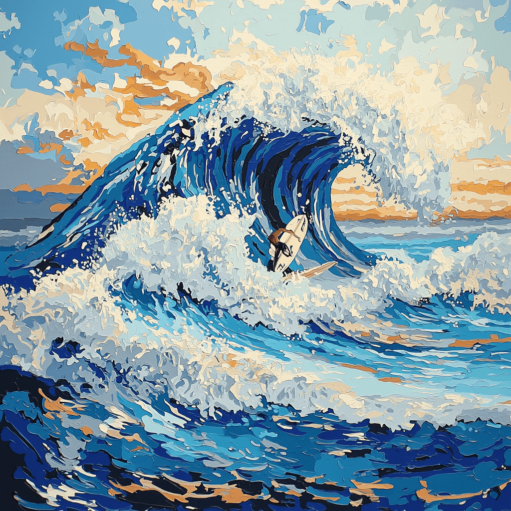 Katsushika Hokusai Inspired The Wave Riders Paint By Numbers Kits