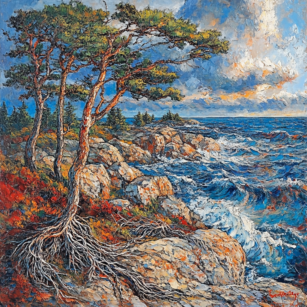 Arthur Lismer Inspired Rockbound Pines Numbered painting kits