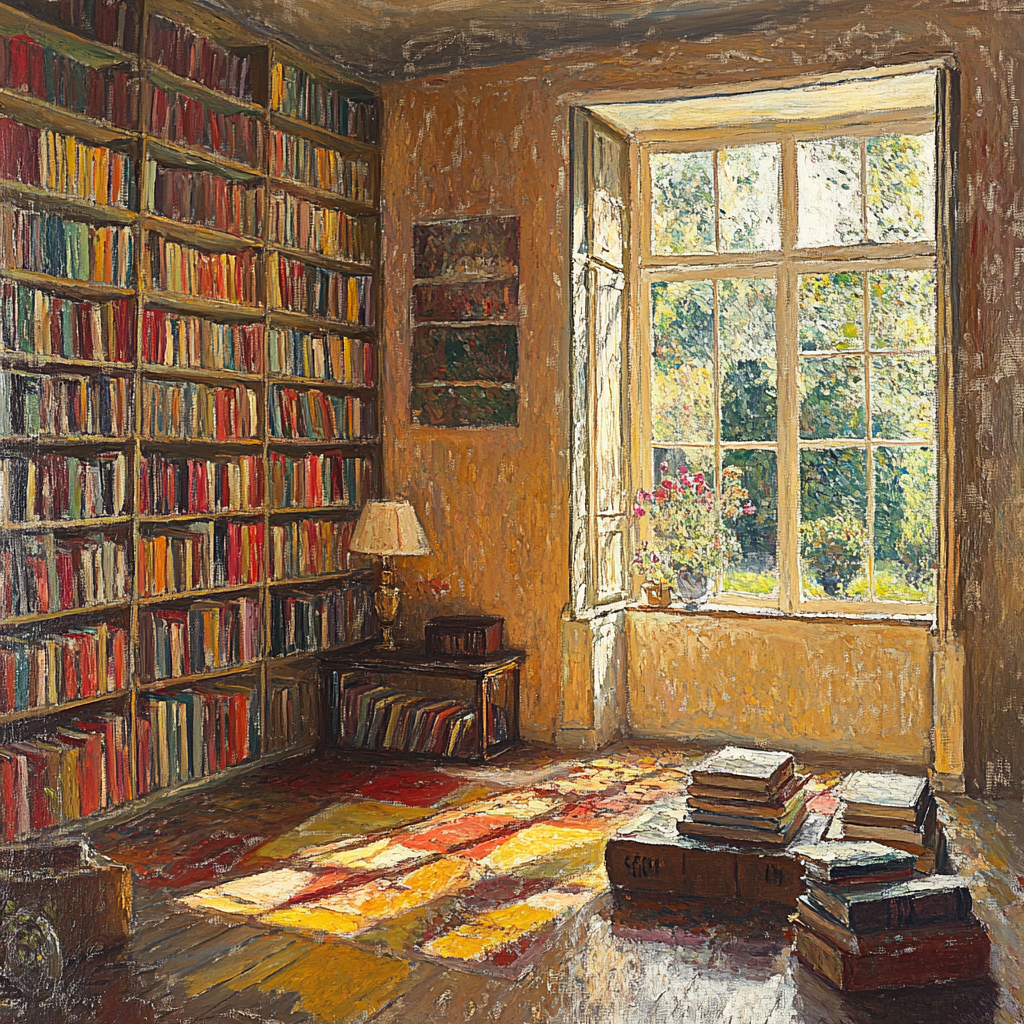 Pierre Bonnard Inspired Cozy Library paint by number