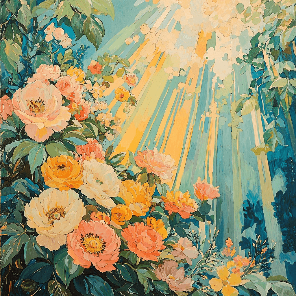 Alphonse Mucha Inspired Summer Solstice Paint By Color