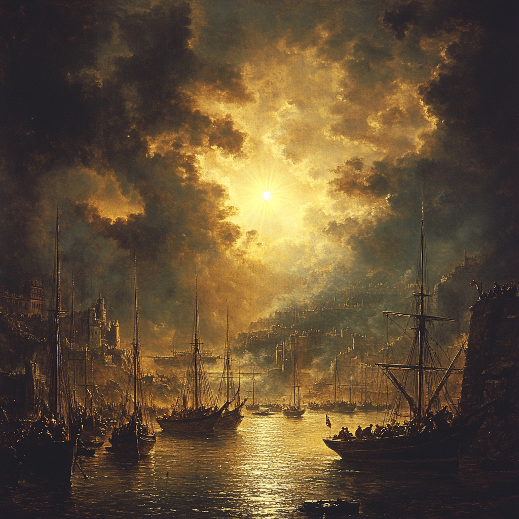 Caravaggio Inspired Stormy Harbor Paint by numbers kits