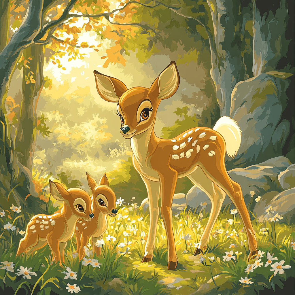 Bambi Forest Meadow painting number kit
