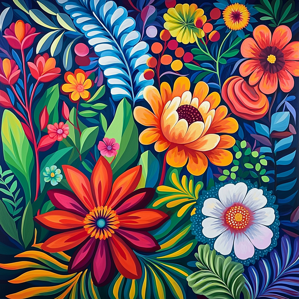 Frida Kahlo Inspired Frida's Flora Painting Number Kit