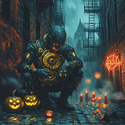 Clockwork Ghoul Of Hollow Alley Paint by numbers kits