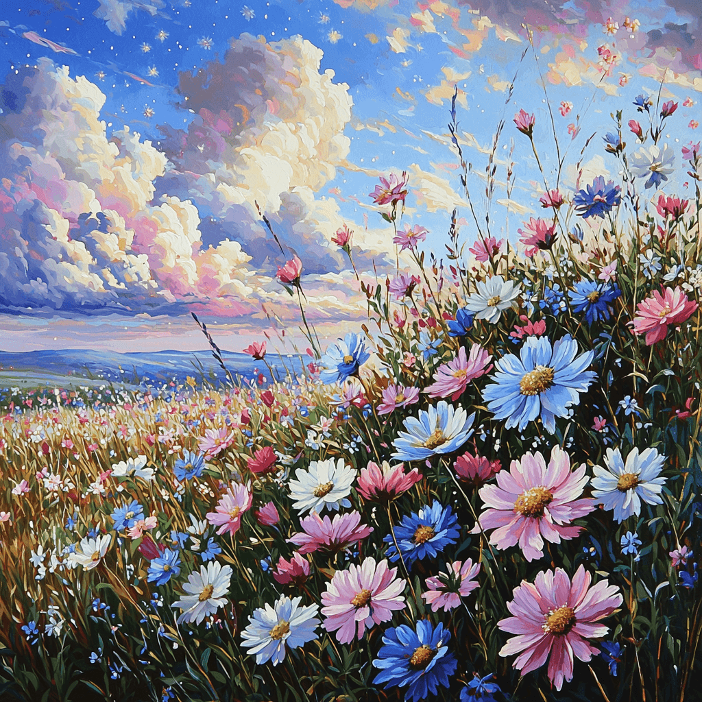 Sandro Botticelli Inspired Celestial Meadow Blossoms Paint By Numbers