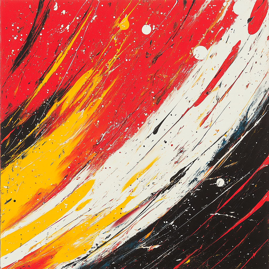 Jackson Pollock Inspired Electric Storm Of Color Rhythm paint by number