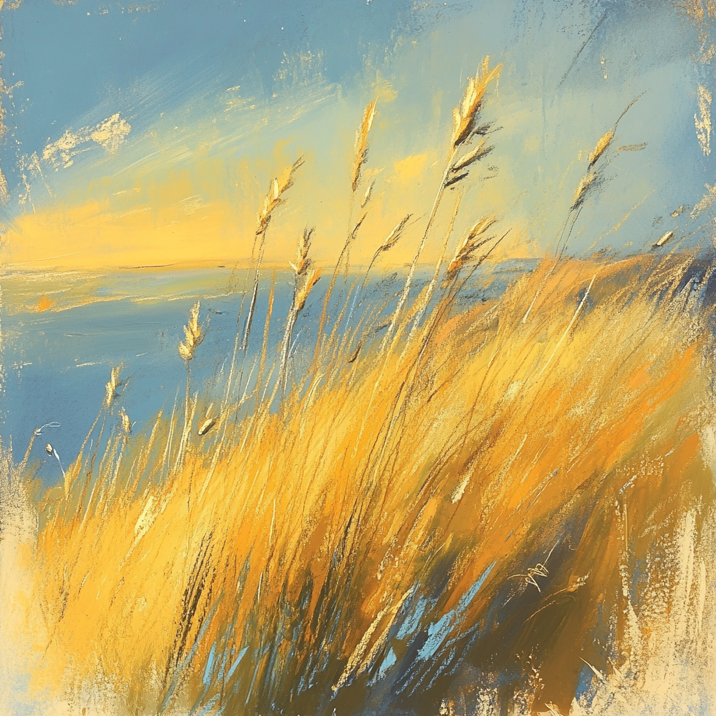 Edgar Degas Inspired Windwoven Grasses painting number kit