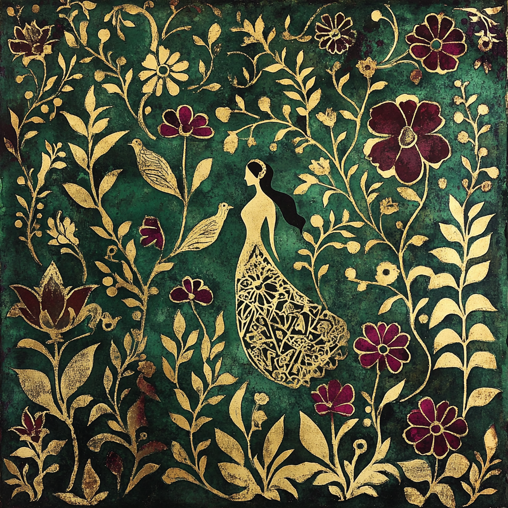 Gustav Klimt Inspired Golden Garden Painting by numbers kit