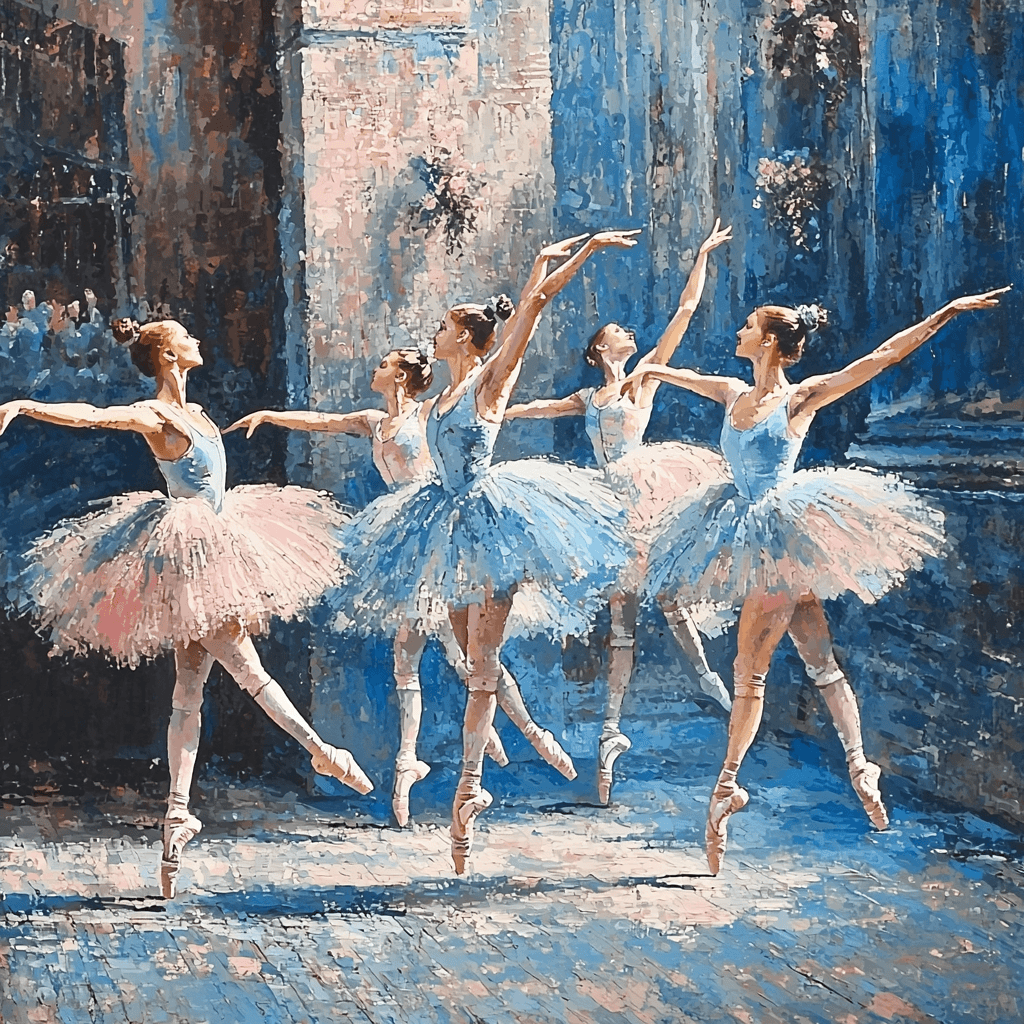 Edgar Degas Inspired Whimsical Urban Ballet Paint By Numbers