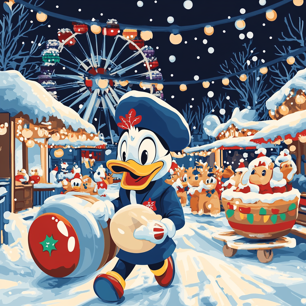 Toy Parade With Donald Duck paint by color