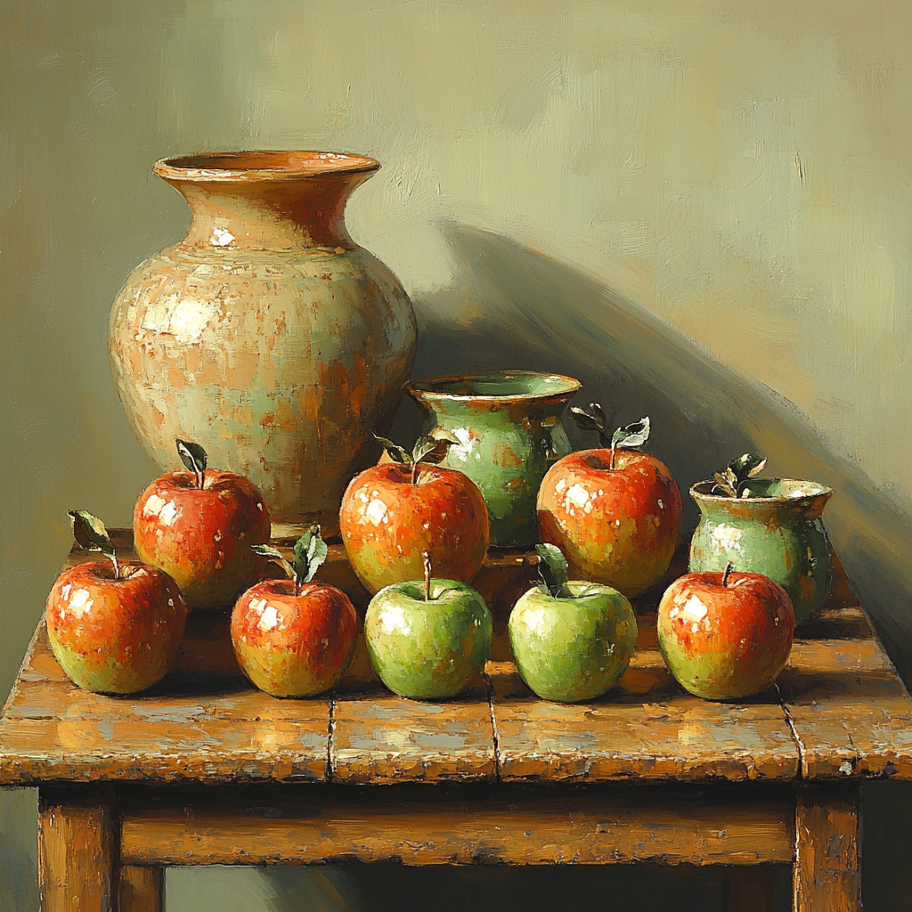 Cezanne Inspired Still Life With Apples DIY paint by numbers