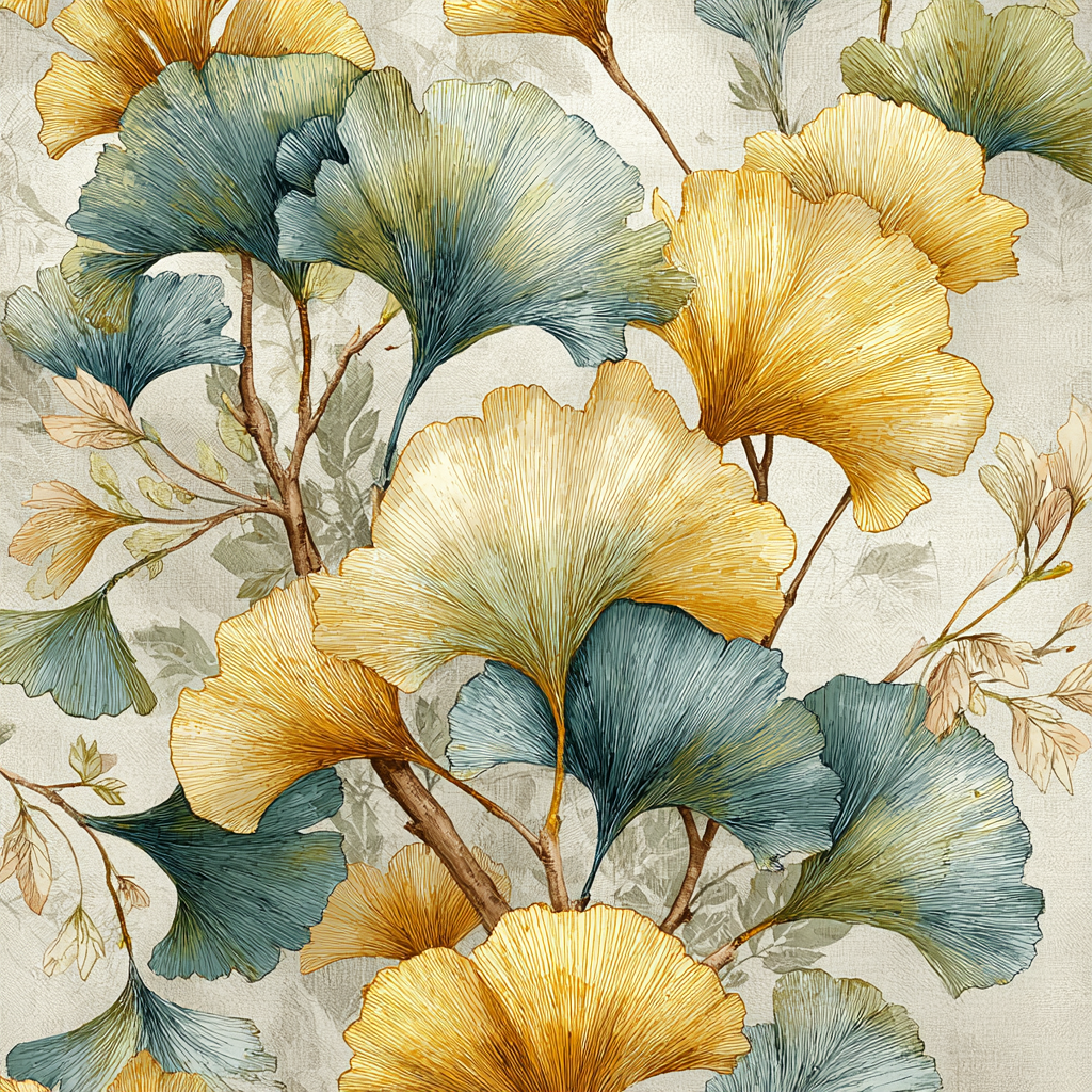 Ginkgo Leaf Architecture painting number kit